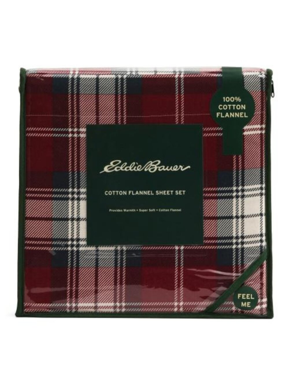 EDDIE BAUER Cotton Flannel Plaid Flannel Sheet Set